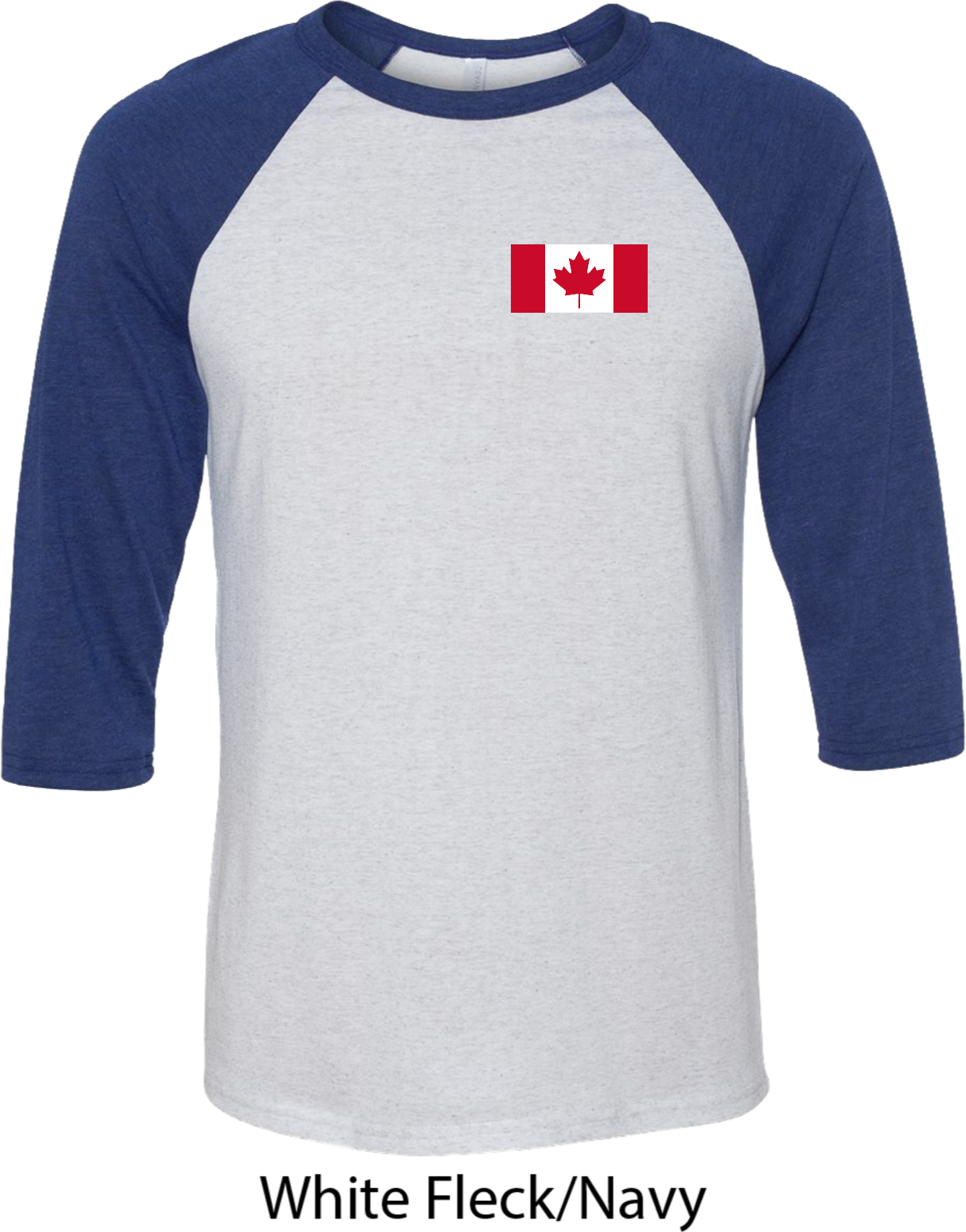 Mens Canada Tee Canadian Flag Pocket Print Raglan Shirt Canadian Flag