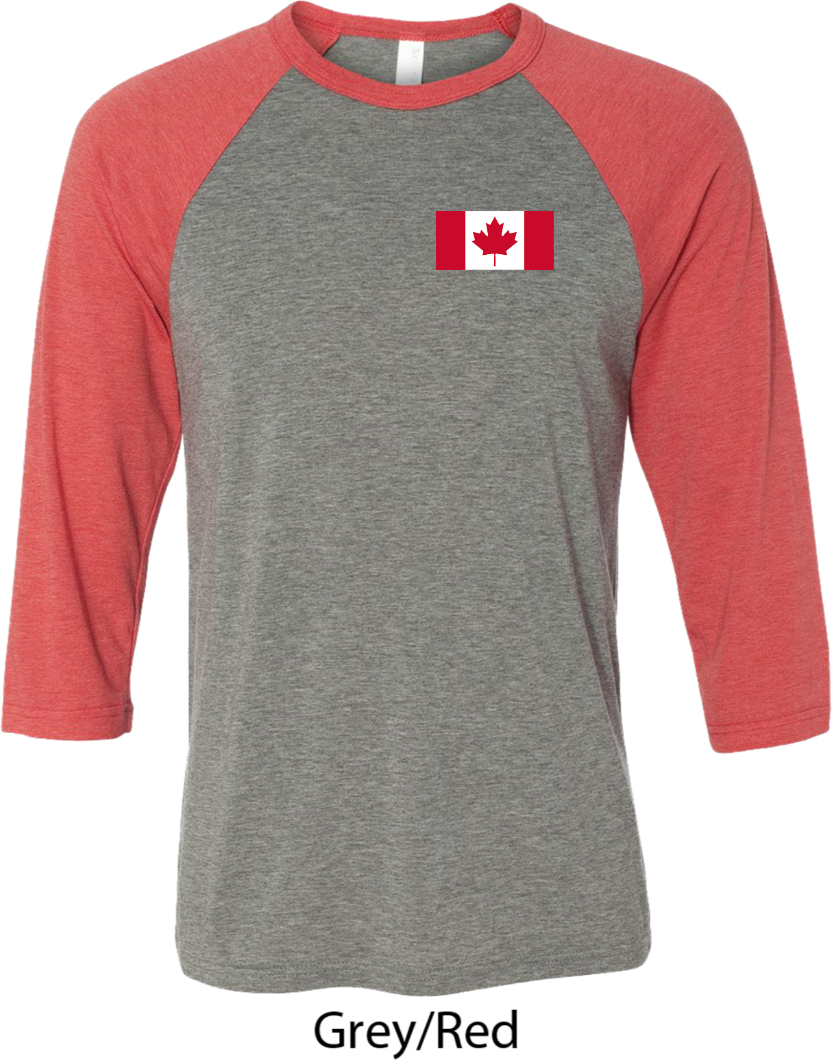 Mens Canada Tee Canadian Flag Pocket Print Raglan Shirt - Canadian Flag ...