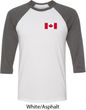 Mens Canada Tee Canadian Flag Pocket Print Raglan Shirt