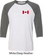 Mens Canada Tee Canadian Flag Pocket Print Raglan Shirt