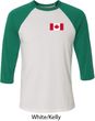 Mens Canada Tee Canadian Flag Pocket Print Raglan Shirt