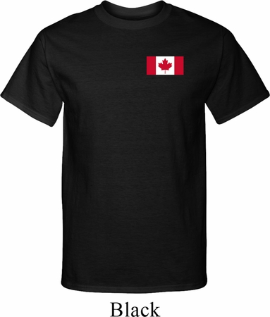 Mens Canada Tee Canadian Flag Pocket Print Tall Shirt