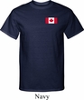 Mens Canada Tee Canadian Flag Pocket Print Tall Shirt