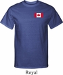 Mens Canada Tee Canadian Flag Pocket Print Tall Shirt