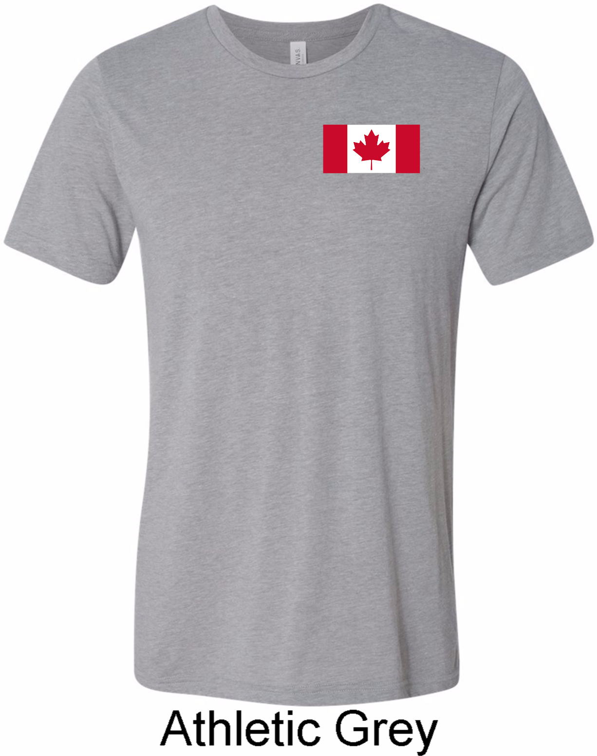 Mens Canada Tee Canadian Flag Pocket Print Tri Blend Shirt Canadian