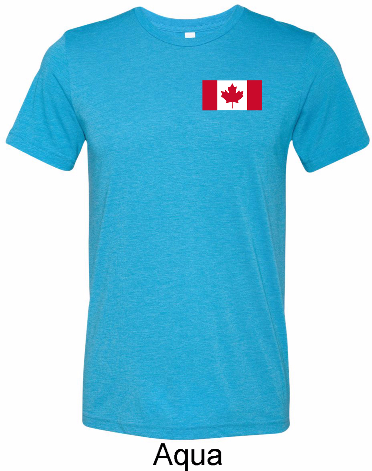Mens Canada Tee Canadian Flag Pocket Print Tri Blend Shirt Canadian