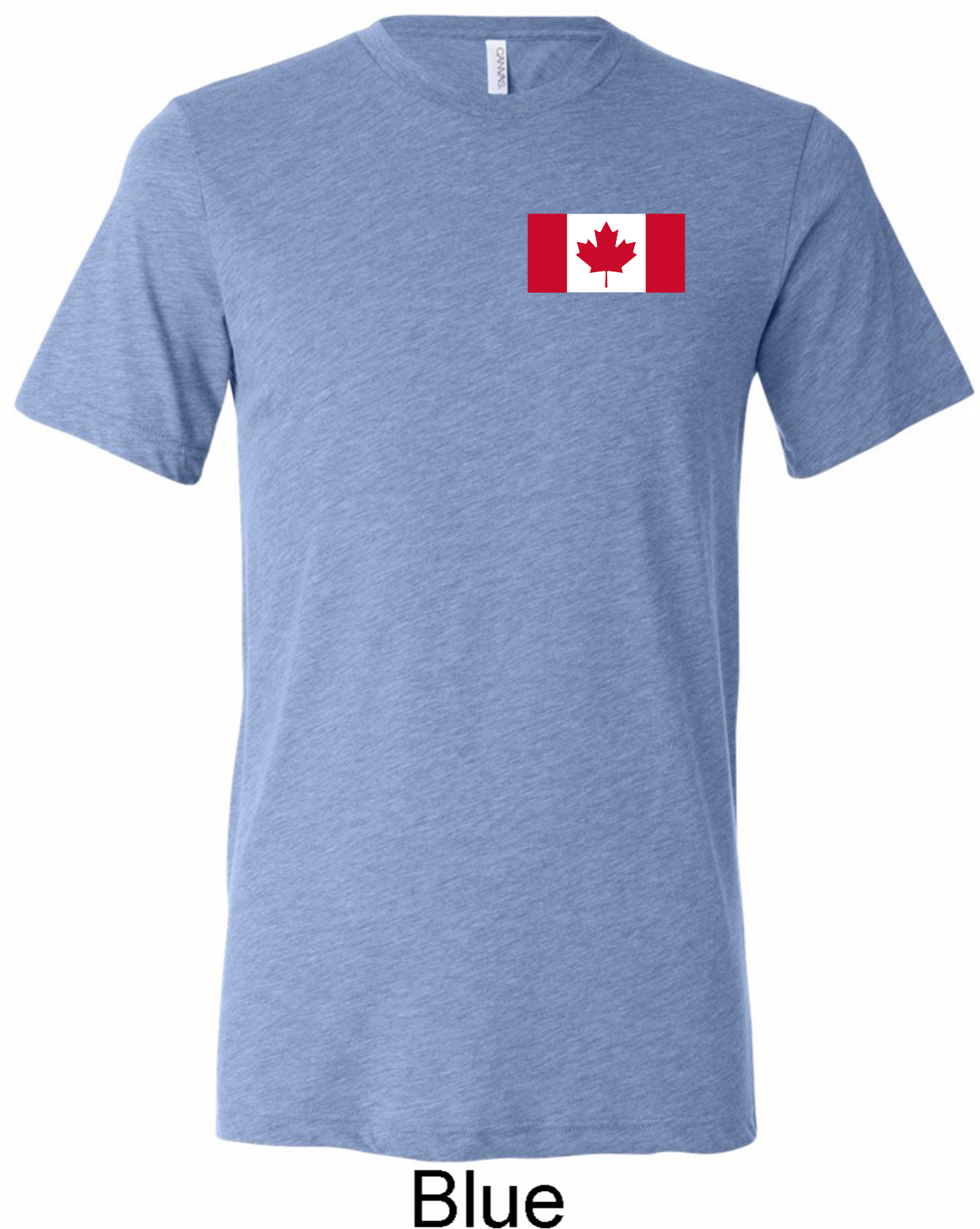 Mens Canada Tee Canadian Flag Pocket Print Tri Blend Shirt - Canadian Flag Pocket Print Mens Shirts