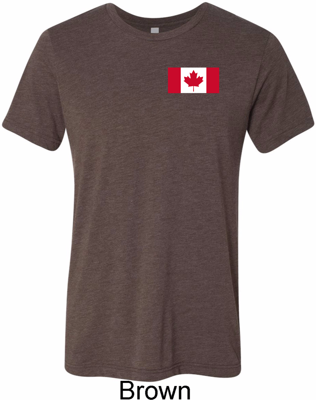 Mens Canada Tee Canadian Flag Pocket Print Tri Blend Shirt Canadian Flag Pocket Print Mens Shirts