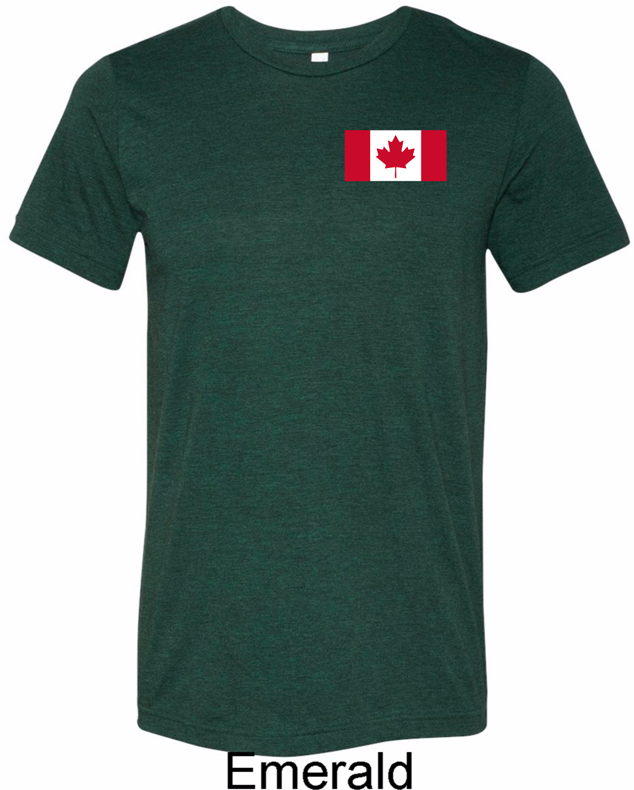 Mens Canada Tee Canadian Flag Pocket Print Tri Blend Shirt Canadian