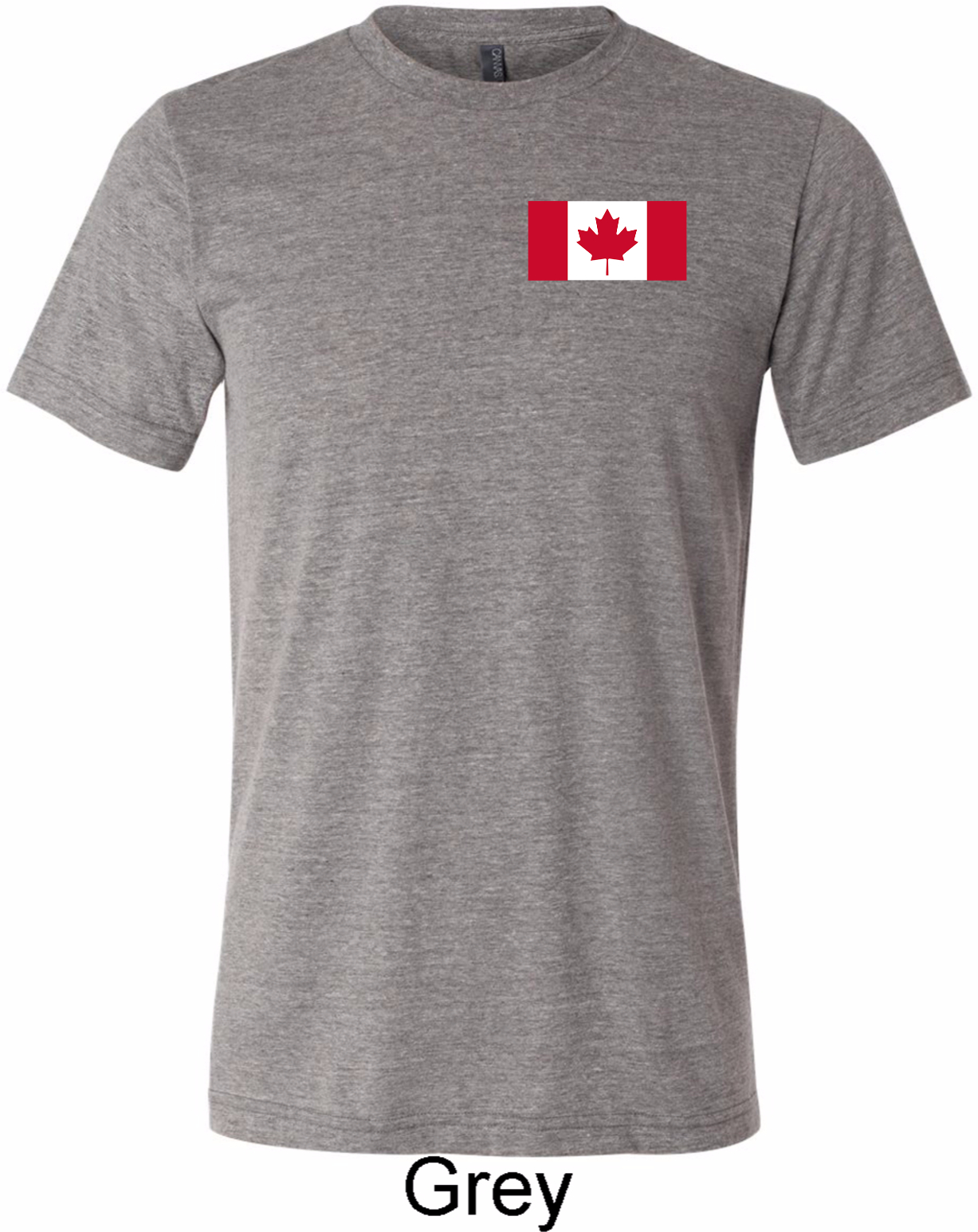 Mens Canada Tee Canadian Flag Pocket Print Tri Blend Shirt Canadian