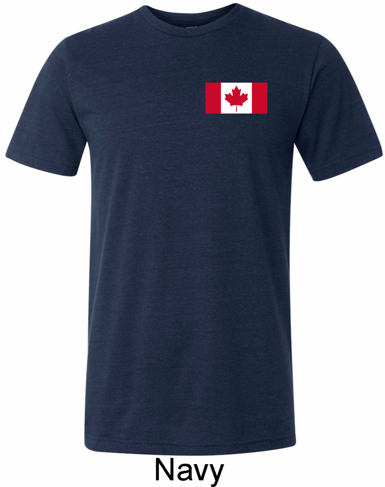 Mens Canada Tee Canadian Flag Pocket Print Tri Blend Shirt Canadian