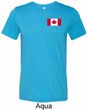 Mens Canada Tee Canadian Flag Pocket Print Tri Blend Shirt