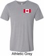 Mens Canada Tee Canadian Flag Pocket Print Tri Blend Shirt