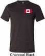 Mens Canada Tee Canadian Flag Pocket Print Tri Blend Shirt