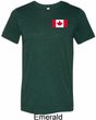 Mens Canada Tee Canadian Flag Pocket Print Tri Blend Shirt