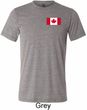 Mens Canada Tee Canadian Flag Pocket Print Tri Blend Shirt