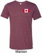 Mens Canada Tee Canadian Flag Pocket Print Tri Blend Shirt