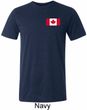 Mens Canada Tee Canadian Flag Pocket Print Tri Blend Shirt