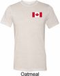 Mens Canada Tee Canadian Flag Pocket Print Tri Blend Shirt