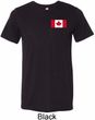 Mens Canada Tee Canadian Flag Pocket Print Tri Blend Shirt