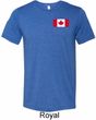 Mens Canada Tee Canadian Flag Pocket Print Tri Blend Shirt