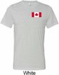 Mens Canada Tee Canadian Flag Pocket Print Tri Blend Shirt