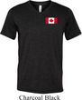 Mens Canada Tee Canadian Flag Pocket Print Tri Blend V-neck
