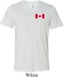 Mens Canada Tee Canadian Flag Pocket Print Tri Blend V-neck