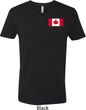 Mens Canada Tee Canadian Flag Pocket Print V-neck