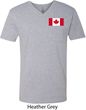 Mens Canada Tee Canadian Flag Pocket Print V-neck
