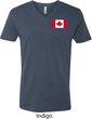 Mens Canada Tee Canadian Flag Pocket Print V-neck