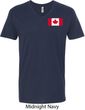 Mens Canada Tee Canadian Flag Pocket Print V-neck