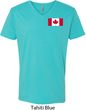 Mens Canada Tee Canadian Flag Pocket Print V-neck