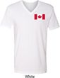 Mens Canada Tee Canadian Flag Pocket Print V-neck