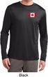 Mens Canadian Flag Pocket Print Dry Wicking Long Sleeve