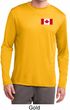 Mens Canadian Flag Pocket Print Dry Wicking Long Sleeve