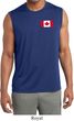 Mens Canadian Flag Pocket Print Dry Wicking Sleeveless Shirt