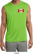 Mens Canadian Flag Pocket Print Dry Wicking Sleeveless Shirt
