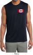 Mens Canadian Flag Pocket Print Dry Wicking Sleeveless Shirt