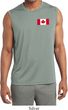 Mens Canadian Flag Pocket Print Dry Wicking Sleeveless Shirt