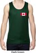 Mens Canadian Flag Pocket Print Dry Wicking Tank Top