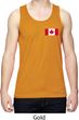 Mens Canadian Flag Pocket Print Dry Wicking Tank Top