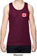 Mens Canadian Flag Pocket Print Dry Wicking Tank Top