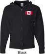 Mens Canadian Flag Pocket Print Full Zip Hoodie