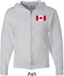 Mens Canadian Flag Pocket Print Full Zip Hoodie