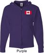 Mens Canadian Flag Pocket Print Full Zip Hoodie