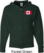 Mens Canadian Flag Pocket Print Full Zip Hoodie