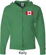 Mens Canadian Flag Pocket Print Full Zip Hoodie