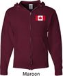 Mens Canadian Flag Pocket Print Full Zip Hoodie