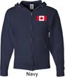 Mens Canadian Flag Pocket Print Full Zip Hoodie